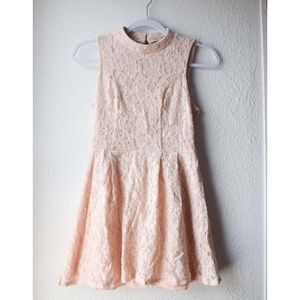 Light Pink Laced Pouf Dress